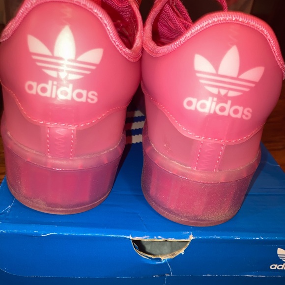 Adidas jelly superstars in neon pink - Picture 11 of 11